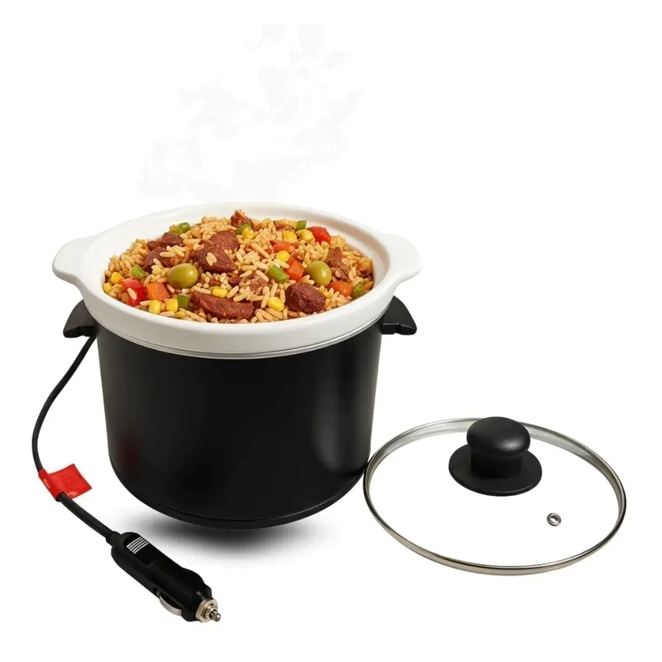 Panela Elétrica Cerâmica arroz 12V 1,5 litros — foto do produto
